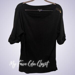 Segments Cotton knit 3/4 cuffed sleeve ** Ladies XL